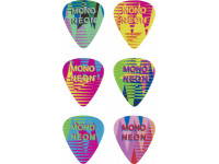 Fender MonoNeon Pick Tin, Medium, Set of 6 Fender MonoNeon Pick Tin, Medium, Set of 6